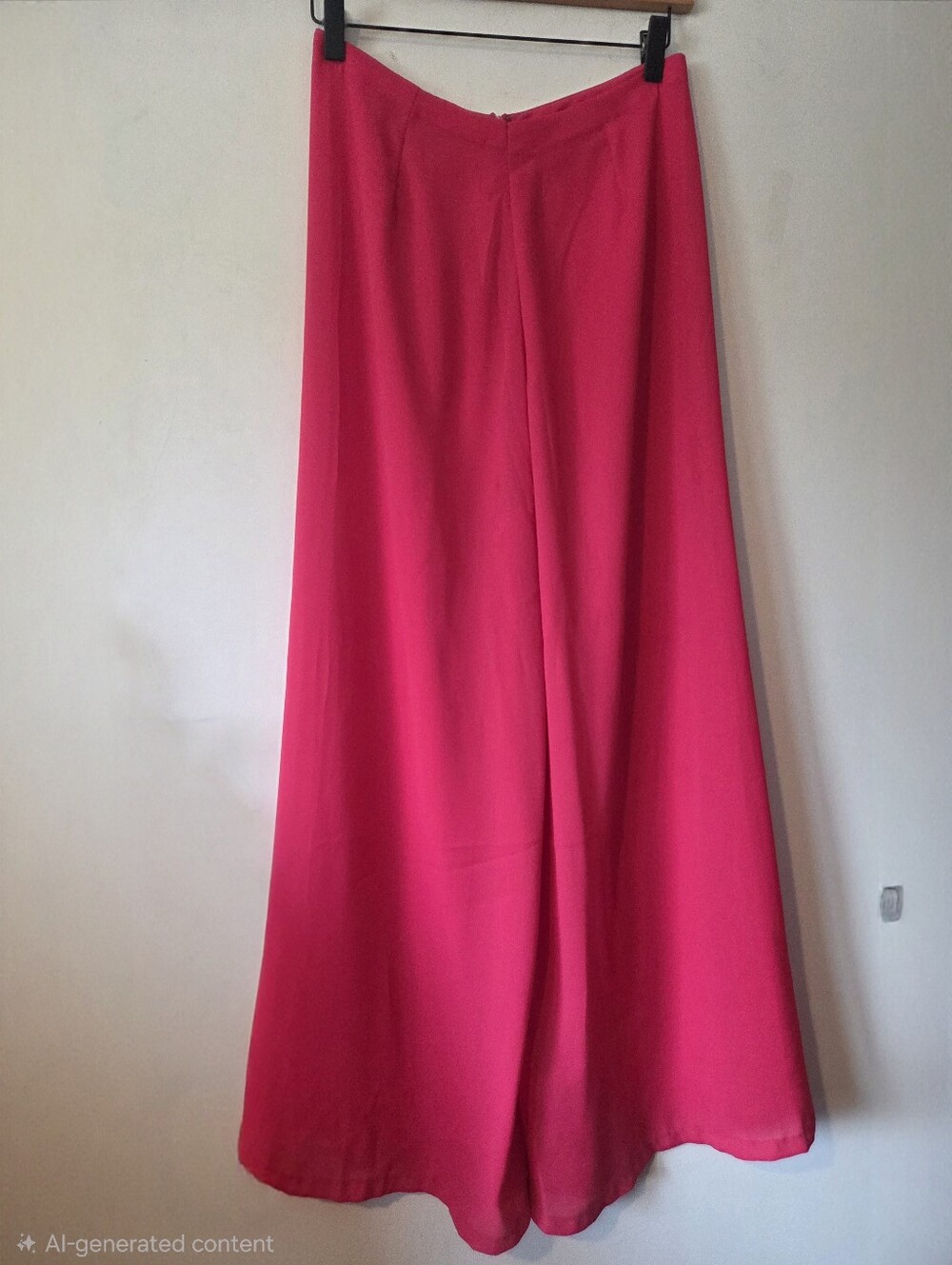 Gorgeous Vibrant Pink Wide Leg Semi-Sheer Pants